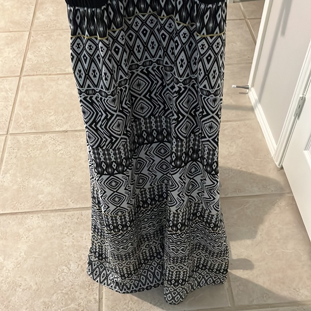 Long patterned maxi dress - Picture 3 of 5